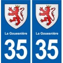 35 La Gouesnière blason  autocollant plaque stickers ville