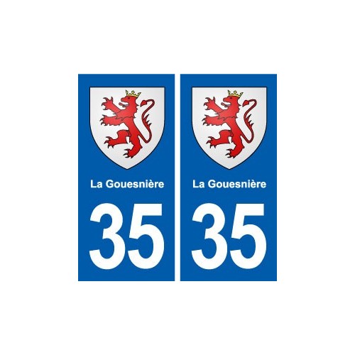 35 La Gouesnière blason  autocollant plaque stickers ville