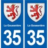 35 La Gouesnière blason  autocollant plaque stickers ville