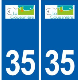 35 La Gouesnière logo autocollant plaque stickers ville