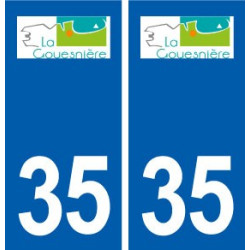 35 La Gouesnière logo autocollant plaque stickers ville
