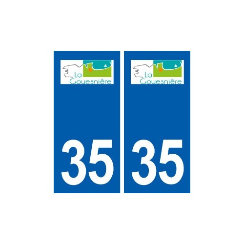 35 La Gouesnière logo autocollant plaque stickers ville