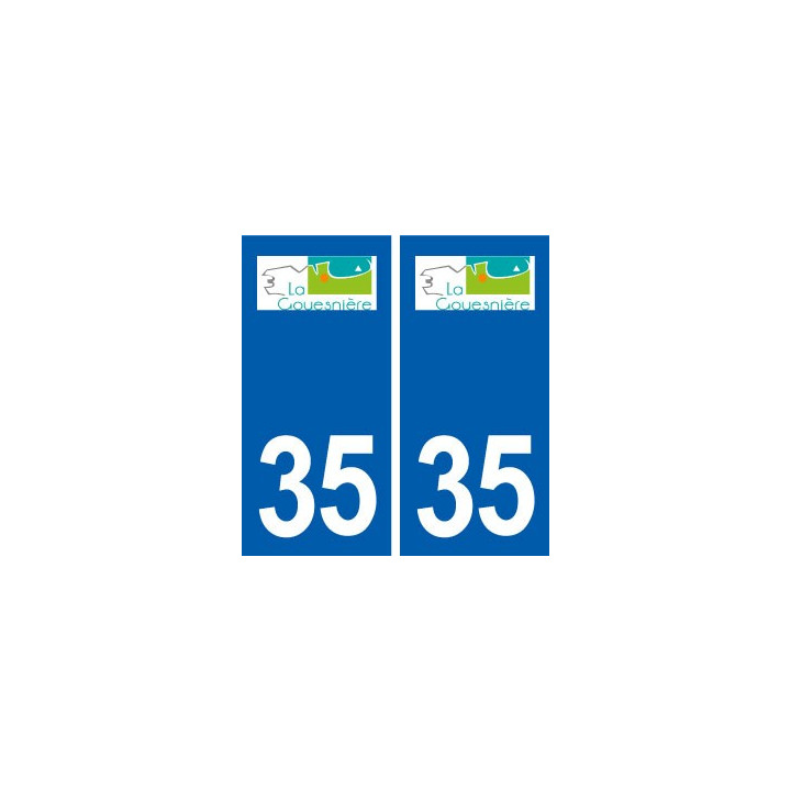 35 La Gouesnière logo autocollant plaque stickers ville