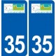 35 La Gouesnière logo autocollant plaque stickers ville