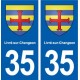 35 Livré-sur-Changeon blason  autocollant plaque stickers ville