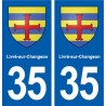 35 Livré-sur-Changeon blason  autocollant plaque stickers ville