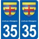 35 Livré-sur-Changeon blason  autocollant plaque stickers ville