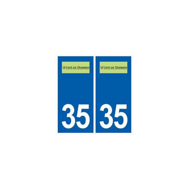 35 Livré-sur-Changeon logo autocollant plaque stickers ville