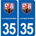 35 Louvigné-de-Bais blason  autocollant plaque stickers ville