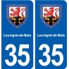 35 Louvigné-de-Bais blason  autocollant plaque stickers ville
