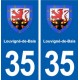35 Louvigné-de-Bais blason  autocollant plaque stickers ville