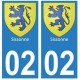 02 Sissonne ville autocollant plaque
