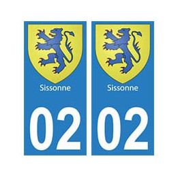 02 Sissonne ville autocollant plaque
