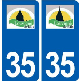 35 Louvigné-de-Bais logo autocollant plaque stickers ville