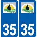 35 Louvigné-de-Bais logo autocollant plaque stickers ville