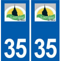 35 Louvigné-de-Bais logo autocollant plaque stickers ville