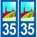 35 Piré-sur-Seiche logo autocollant plaque stickers ville