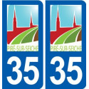 35 Piré-sur-Seiche logo autocollant plaque stickers ville