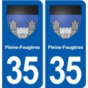 35 Pleine-Fougères blason autocollant plaque stickers ville