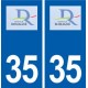 35 Romagne logo autocollant plaque stickers ville
