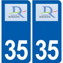 35 Romagne logo autocollant plaque stickers ville