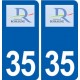 35 Romagne logo autocollant plaque stickers ville