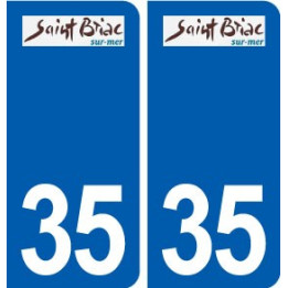 35 Saint-Briac-sur-Mer  logo autocollant plaque stickers ville
