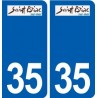 35 Saint-Briac-sur-Mer  logo autocollant plaque stickers ville