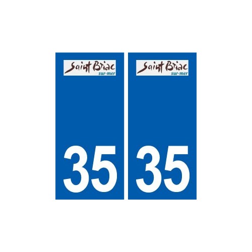 35 Saint-Briac-sur-Mer  logo autocollant plaque stickers ville