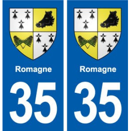 35 Romagne blason autocollant plaque stickers ville