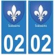 02 la ciudad de Soissons placa etiqueta