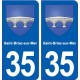 35 Saint-Briac-sur-Mer blason autocollant plaque stickers ville