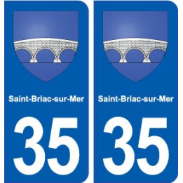 35 Saint-Briac-sur-Mer blason autocollant plaque stickers ville