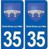 35 Saint-Briac-sur-Mer blason autocollant plaque stickers ville