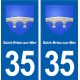 35 Saint-Briac-sur-Mer blason autocollant plaque stickers ville