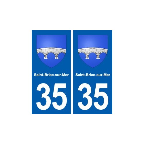35 Saint-Briac-sur-Mer blason autocollant plaque stickers ville