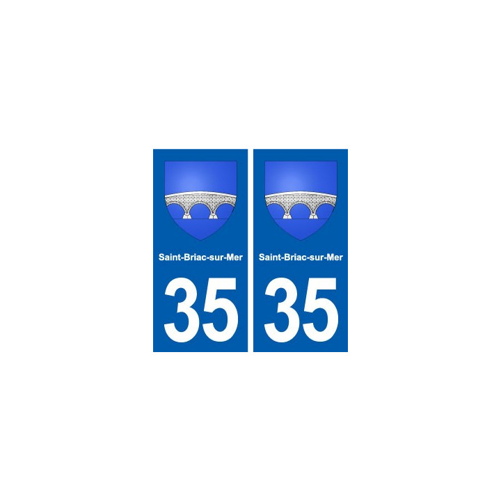 35 Saint-Briac-sur-Mer blason autocollant plaque stickers ville