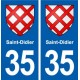 35 Saint-Didier blason autocollant plaque stickers ville