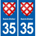 35 Saint-Didier blason autocollant plaque stickers ville