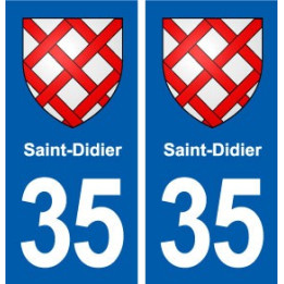 35 Saint-Didier blason autocollant plaque stickers ville