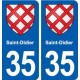 35 Saint-Didier blason autocollant plaque stickers ville