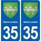 35 Saint-Lunaire blason autocollant plaque stickers ville