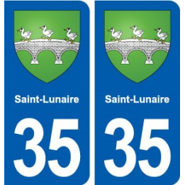 35 Saint-Lunaire blason autocollant plaque stickers ville