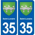 35 Saint-Lunaire blason autocollant plaque stickers ville