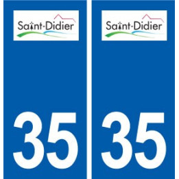 35 Saint-Didier logo autocollant plaque stickers ville