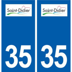 35 Saint-Didier logo autocollant plaque stickers ville