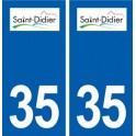35 Saint-Didier logo autocollant plaque stickers ville