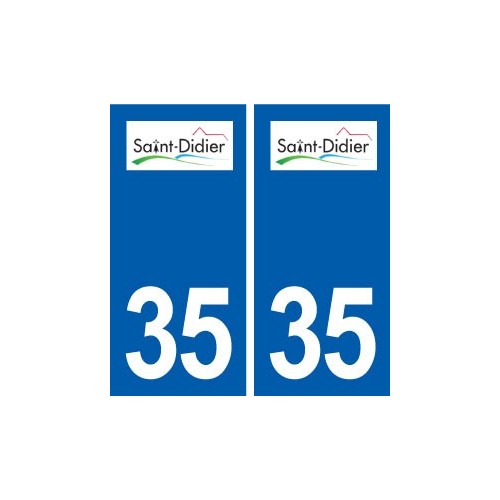 35 Saint-Didier logo autocollant plaque stickers ville