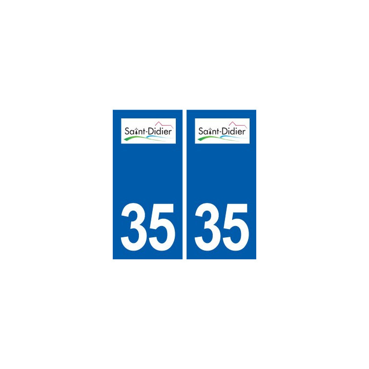 35 Saint-Didier logo autocollant plaque stickers ville