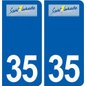 35 Saint-Lunaire logo autocollant plaque stickers ville
